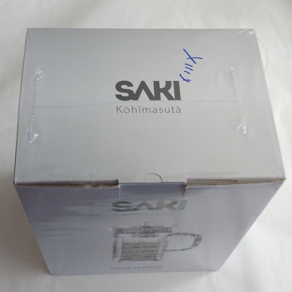 SAKI Kohimasuta Chrome Glass 8 Cup French Press coffee maker, 10 pc set - Picture 9 of 11